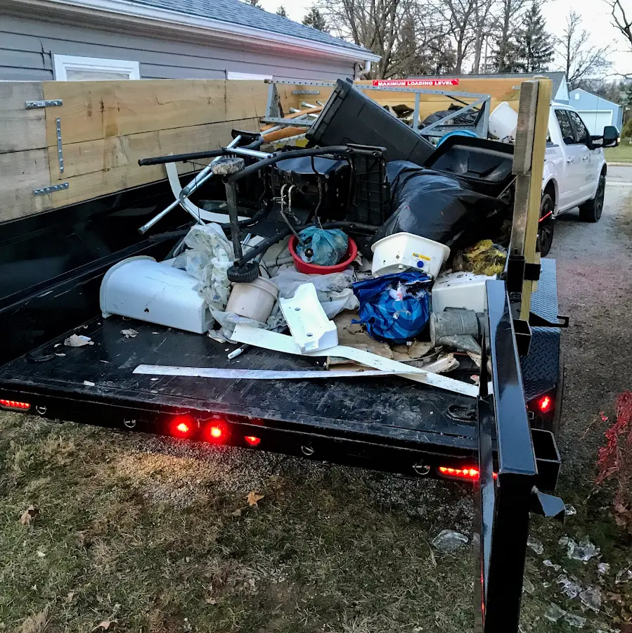 Roll-off dumpster delivered to a residential driveway in Galt